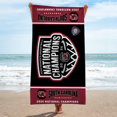 South Carolina Gamecocks Womens Basketball Rectangle Beach Towel WBT1135 1